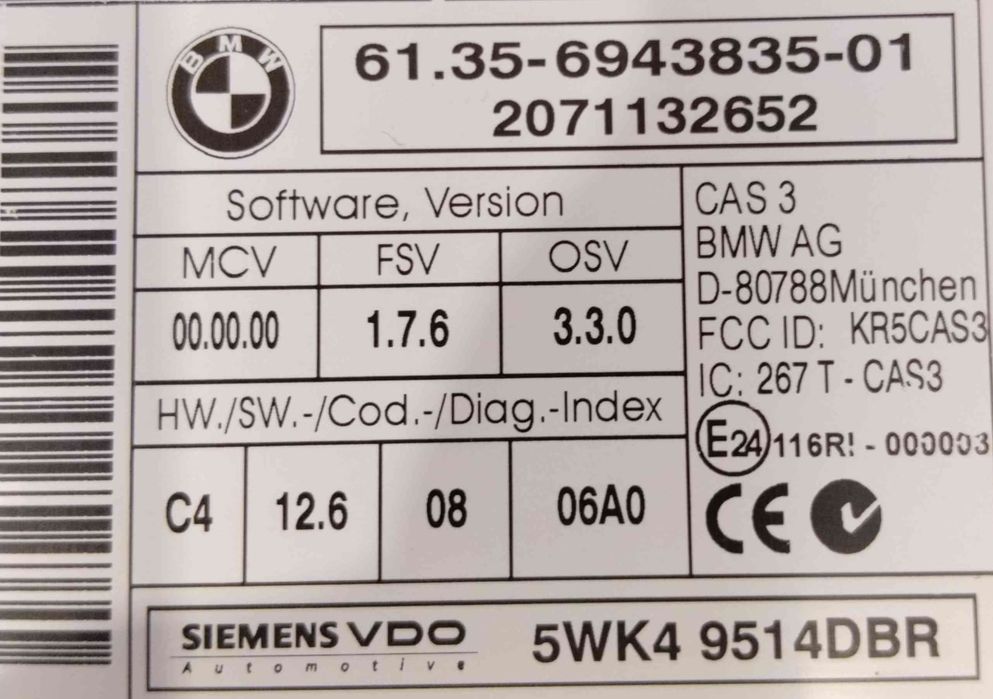 Módulo Eletrónico 6943835 - BMW 5