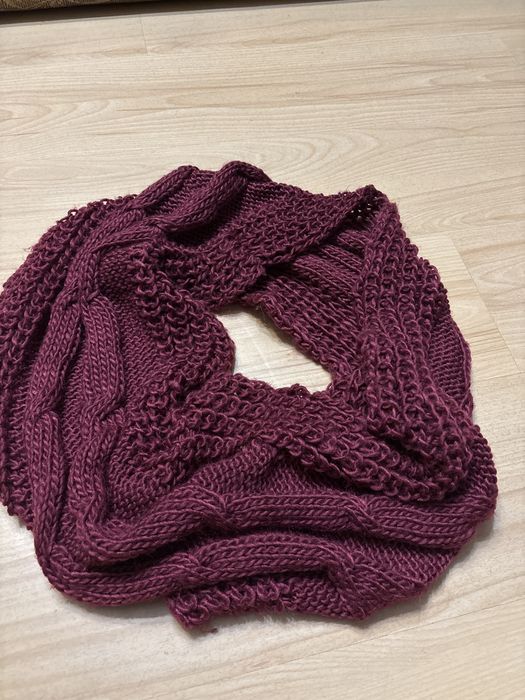 Szal / komin bordowy