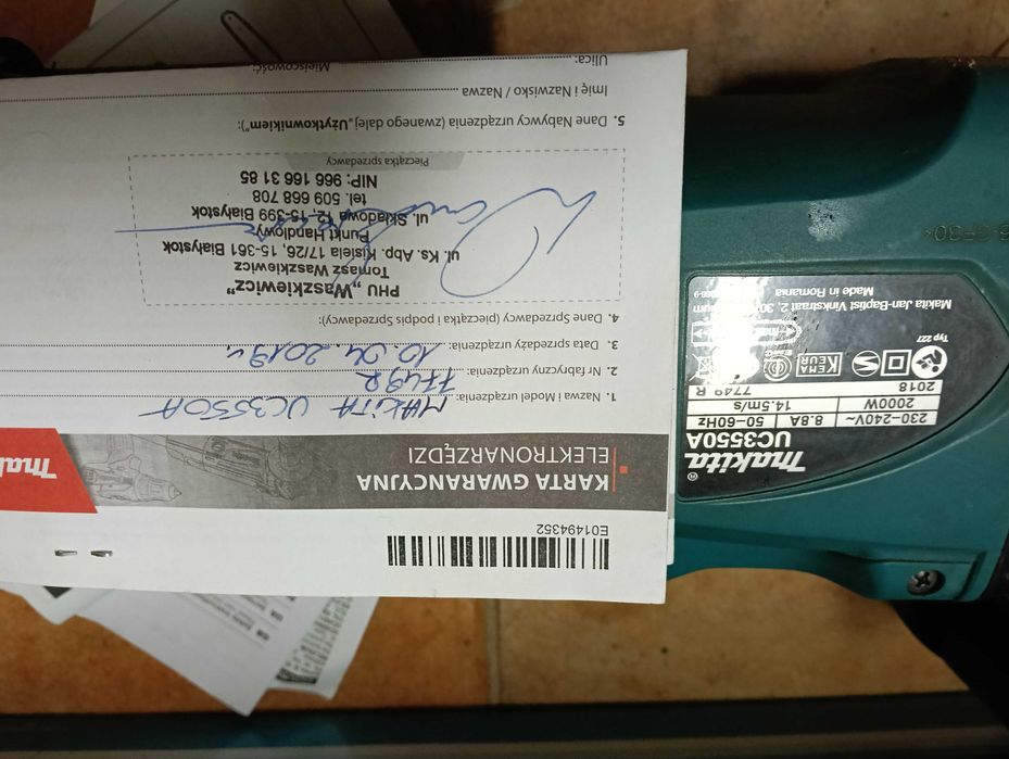 Piła elektryczna, Dolmar, Stihl Makita,3550A