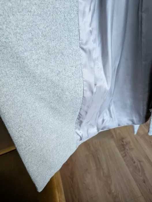 Płaszcz zimowy jasnoszary H&M r. S