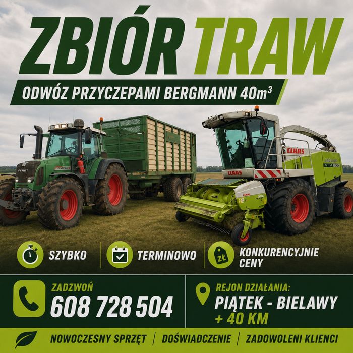 Zbiór Traw | Siew Kukurydzy | Usługi Rolnicze | Prasowanie | Koszenie