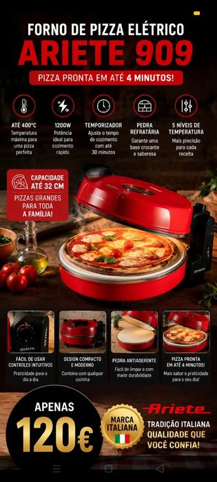 Forno Pizzas 130€. Oportunidade