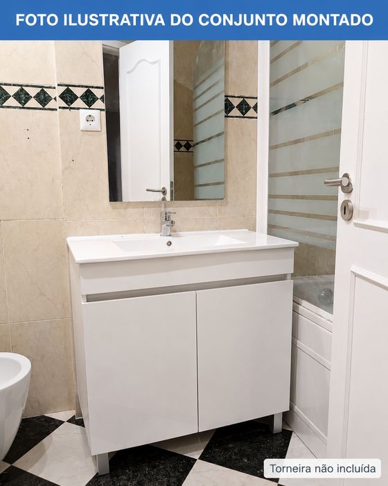 Móvel WC Sline Lua 80 cm novo em caixa — último