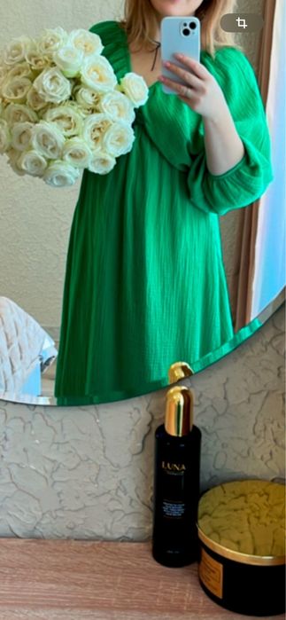 Сукня шовк сатин   м/л плаття  муслін чорне