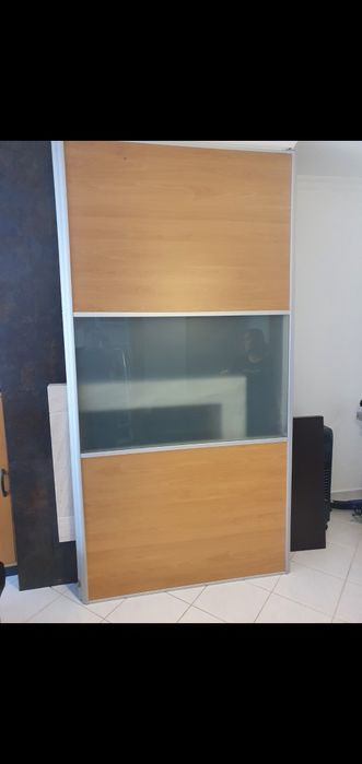 3 Portas em madeira com vidro fosco PARA DESPACHAR Altu 2,45x1,25 larg