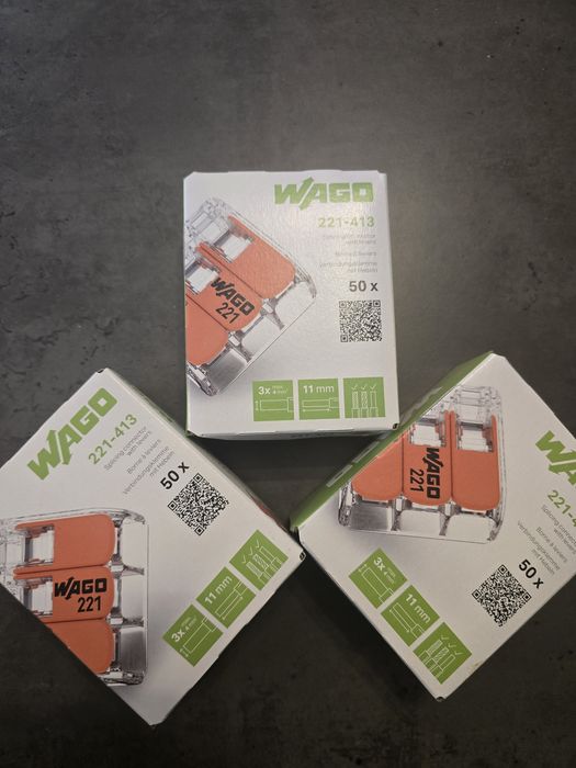 Zestaw 3x50sztuk Szybkozłaczki WAGO 221-413