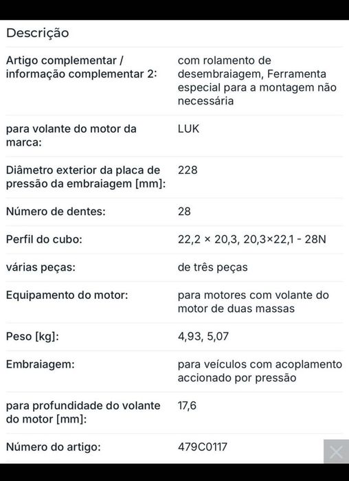 RIDEX 479C0117 Kit de embraiagem