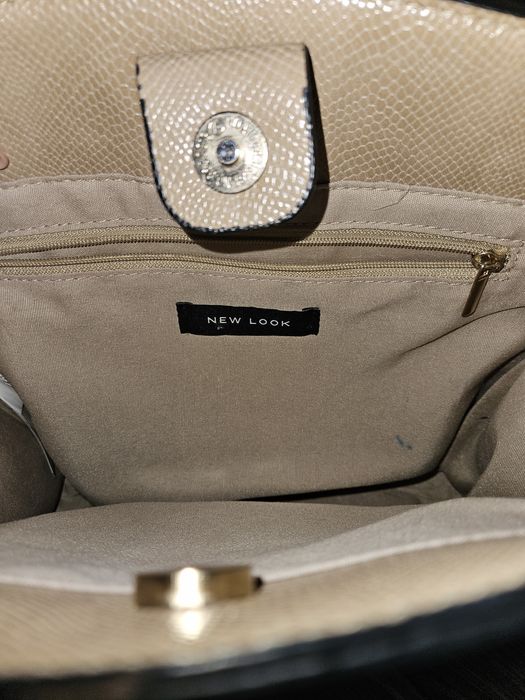 Beżowa torebka new look