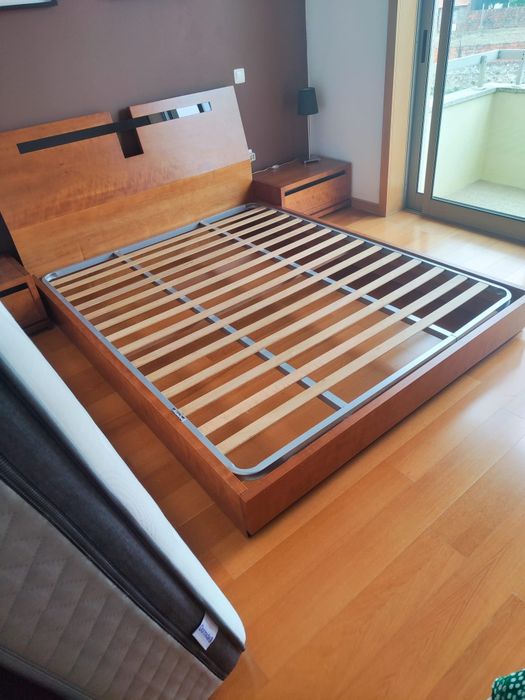 Conjunto de quarto casal madeira maciça