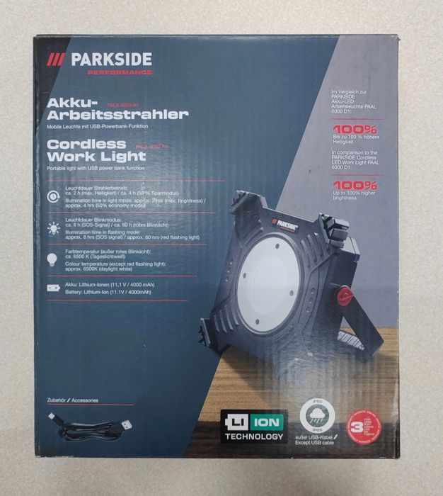 Foco LED 40W 4000Lm 6500K Parkside