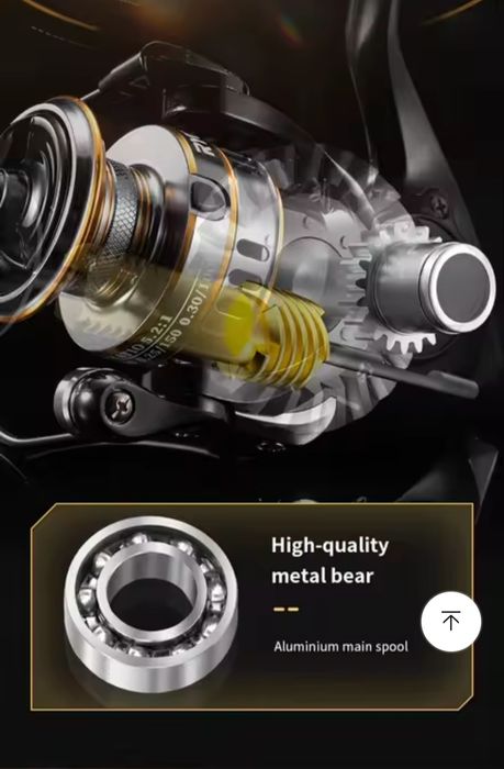 Rooblinos BK 3000 spiningowy kołowrotek wędkarski metalowa szpula