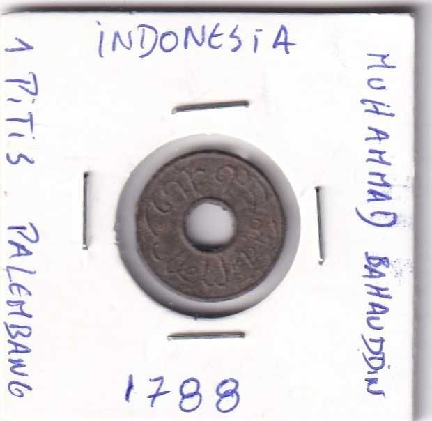 Moeda Palebamg 1 pitis 1788 Sultao Muhammad Bahauddin
