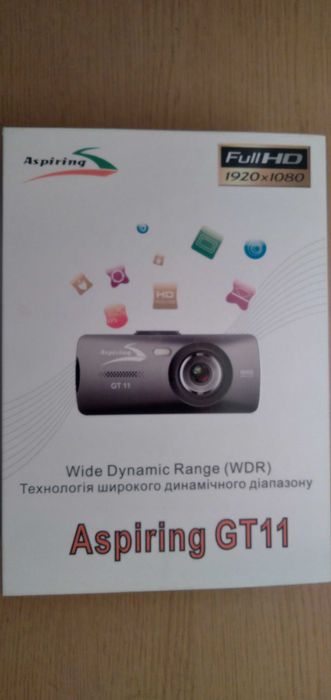 Видеорегистратор Aspiring GT11 з посиленим мiкрофоном iдеальний стан.