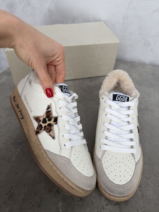 Кросівки golden goose кеди хутро