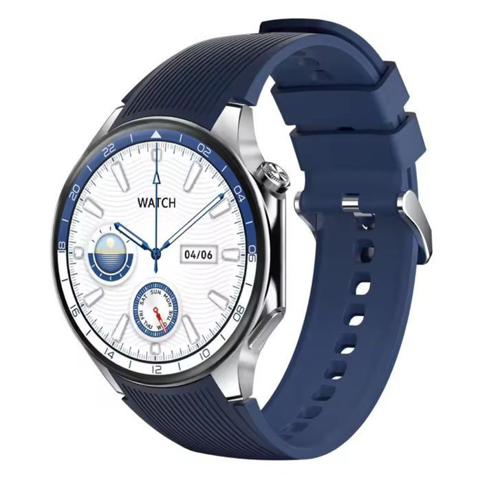 Смарт годинник HD WATCH X Amoled 466x466 4Гб ЕКГ NFC GPS компас срібло