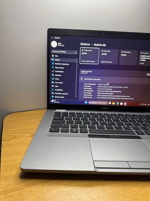 Portátil Dell Latitude 5410 – GRADE A  -  Core i5 10ª Gen | 16GB RAM | 256SSD | Face ID + Impressão Digital | Com Garantia