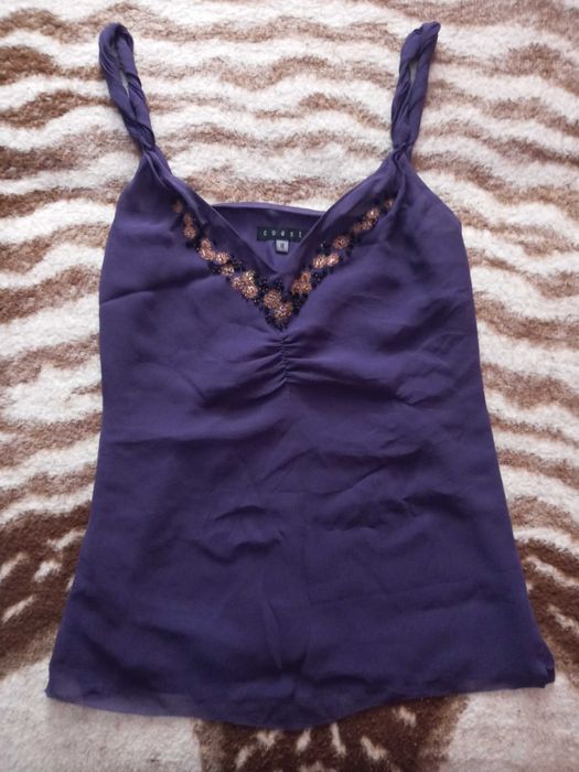 Bluzka jedwabna na ramiączkach