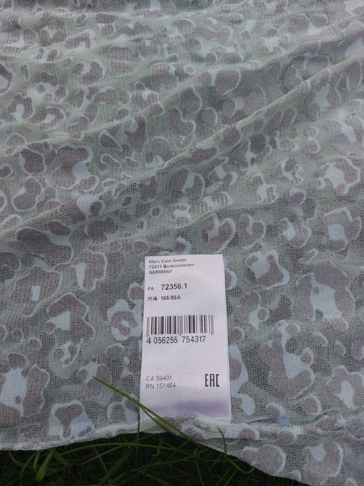 MarcCain panterka siateczkowa transparent przezroczysta bluzka