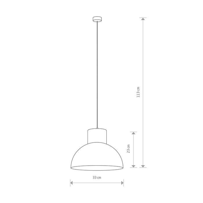 Lampa wisząca WORKS BLACK śr. 33cm czarna do sprzedaży, 2 sztuki