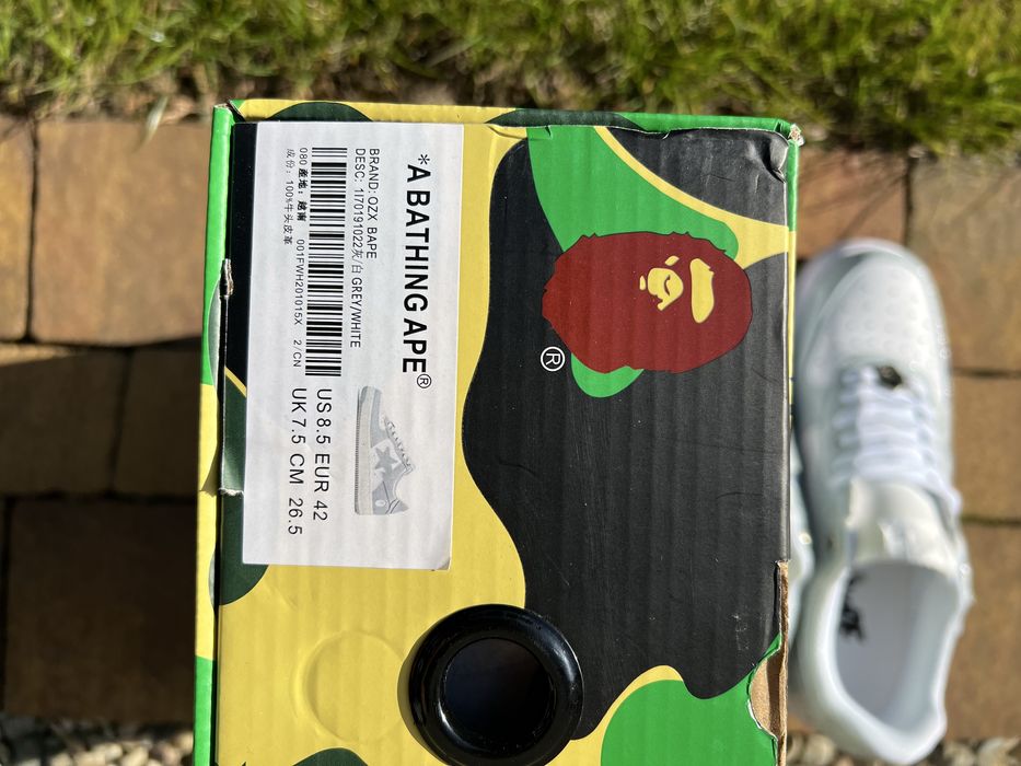 A Bathing Ape Bape Sta Gray White