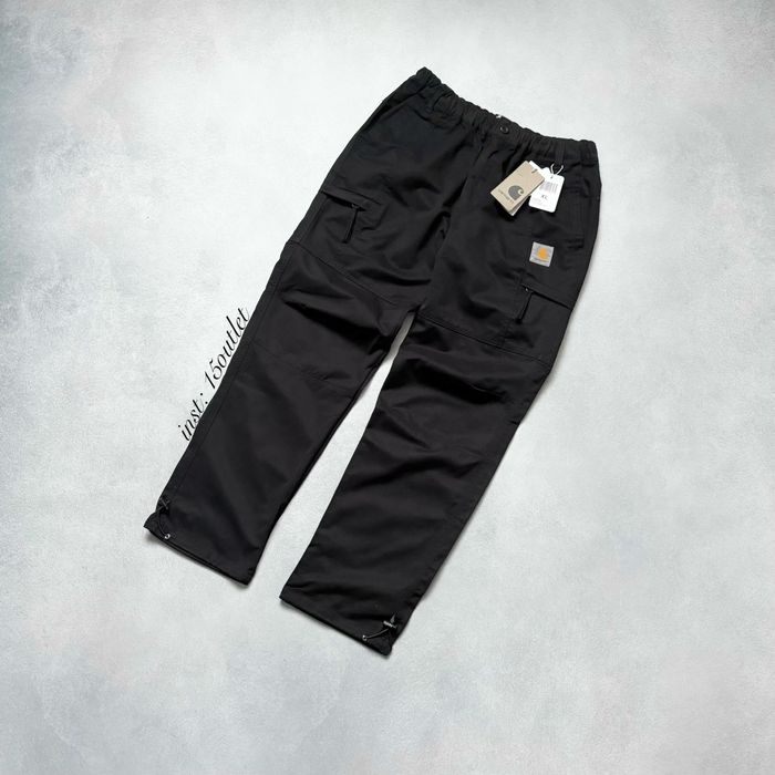 Карго штаны Carhartt На Утяжках Штани Кархарт Чорні