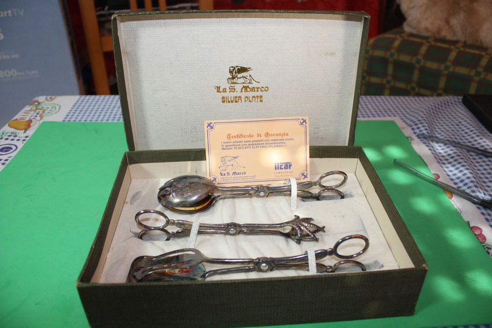 conjunto utensilios de servir La S. Marco Silver Plate