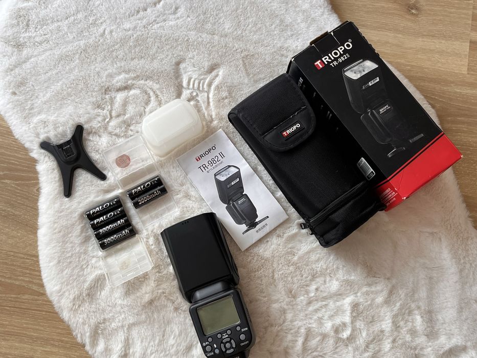Lampa błyskowa Triopo TR-982 II TTL HSS analog Canon, Godox, zestaw