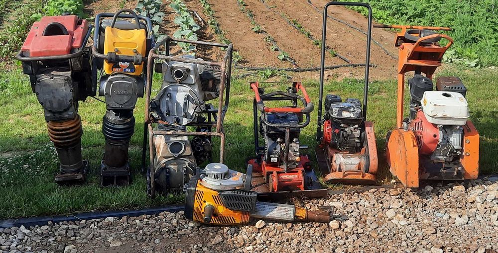 Zestaw Honda Wacker Atlas copco skoczek pompa młot zageszczarka ubijarka