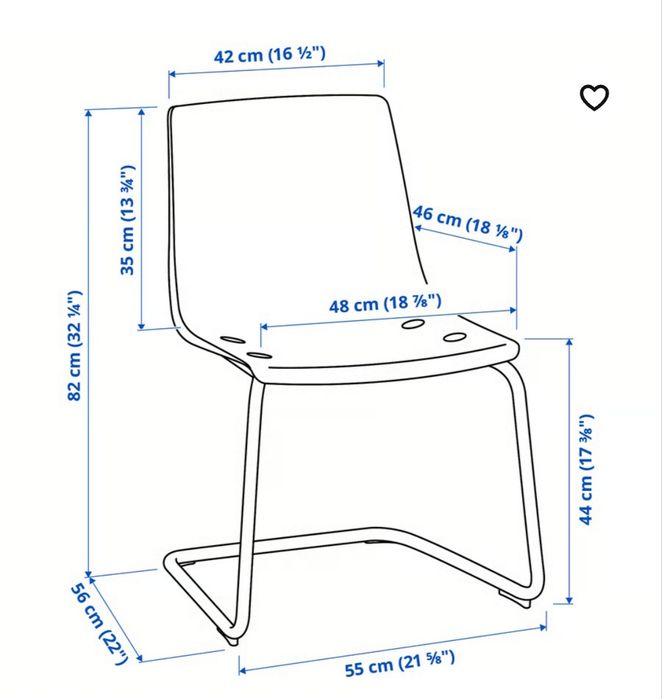 Nowoczesne Krzesło Tobias Ikea cena za 1 szt