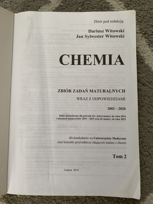 zbiór zadań chemia 2 Dariusz Witowski