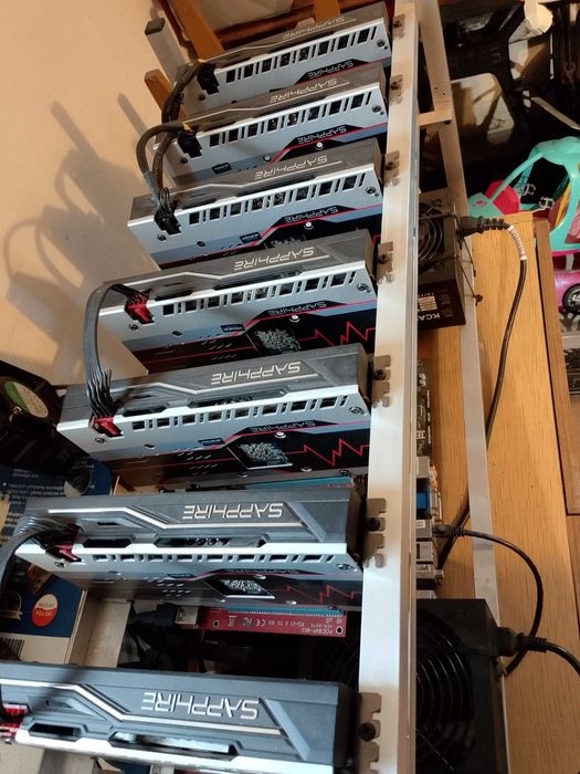 Koparka kryptowaluty 7x Sapphire Radeon RX580 8GB