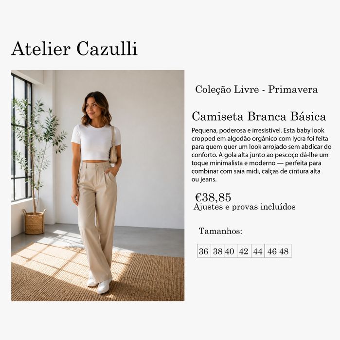Camisa Curta Cropped tee atelier