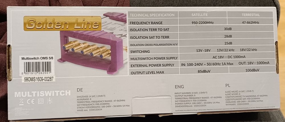 Multiswitch OMS 5/8, nowy, nie używany