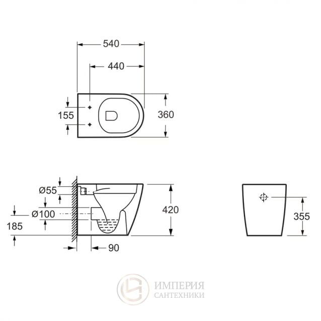 Чаша унітазу з кришкою без бачка !!!
