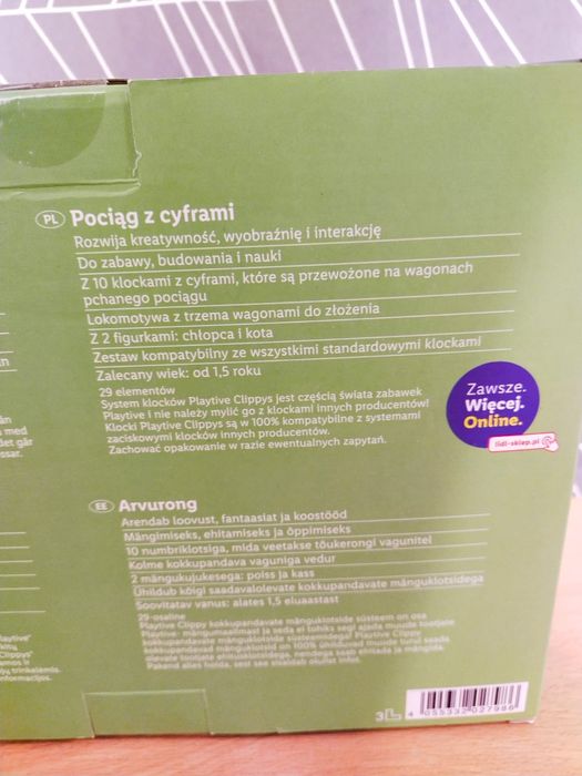 Pociąg z cyframi 29 elementów Play Tive Montessori