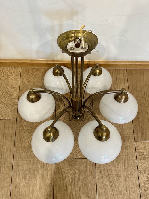 Lampa  do salonu, jadalni, 6 żarówek led,  ozdobna, wisząca, antyk