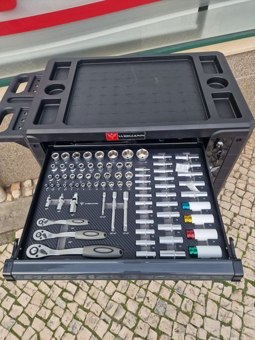 Carrinho de ferramentas7 gavetas 6 chaise + porta de lado