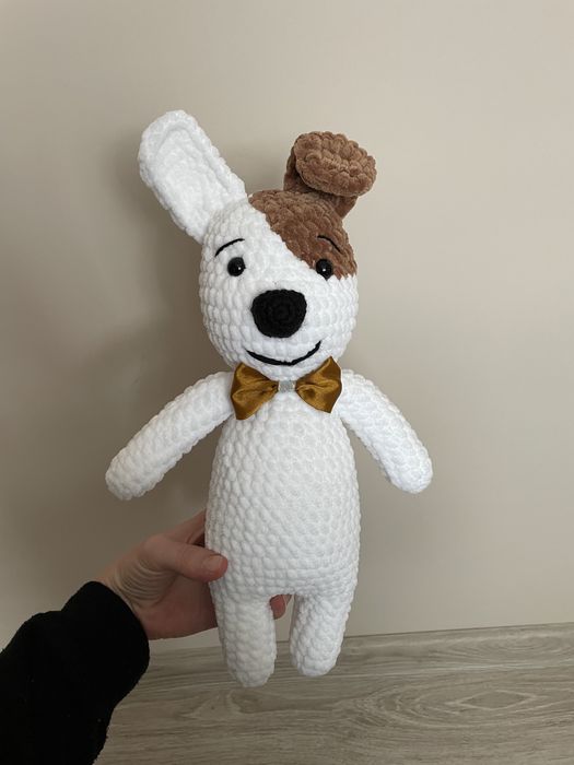 Miś/przytulanka piesek na szydełku -Reksio