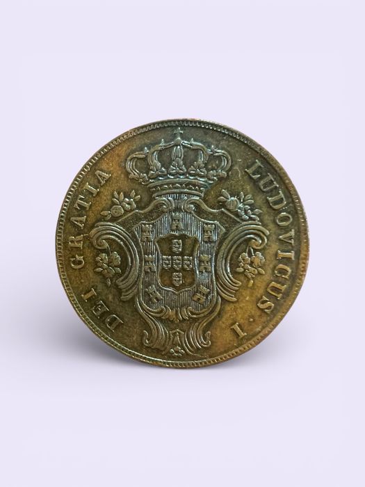 1865 - 10 Reis Açores D. Luis Bela+