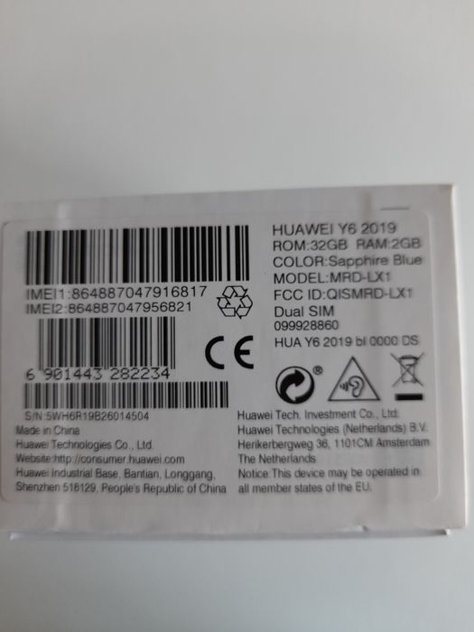 Smartphone Huawei Y6 2019