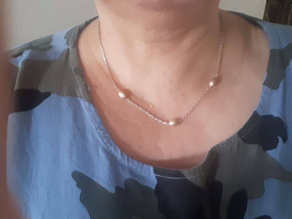 Łańcuszek naszyjnik srebro 925 pozłacane