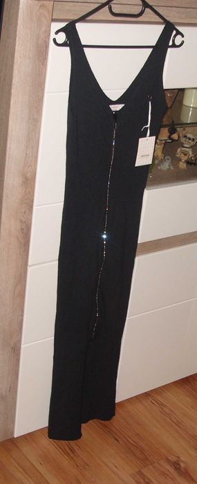 EBELIEVE dopasowana kaszmirkowa sukienka _cyrkoniowy zamek r. M/L