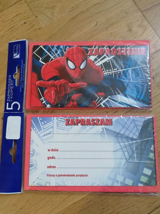 Zaproszenia urodzinowe komplet plus koperta