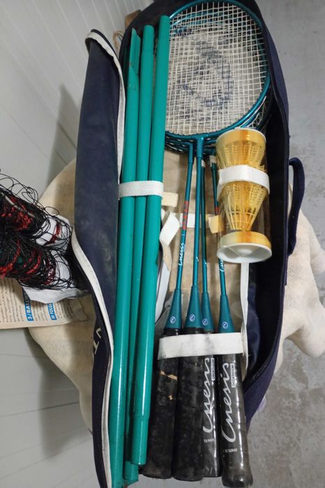 INESIS Decathlon Badminton Set (conjunto de 4 raquetes e rede)