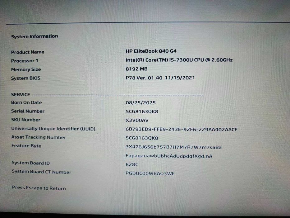 HP EliteBook 840 G4/14"FHD Touch/Core i5-7300U 2,6-3,5 GHz/DDR4 8GB/4G