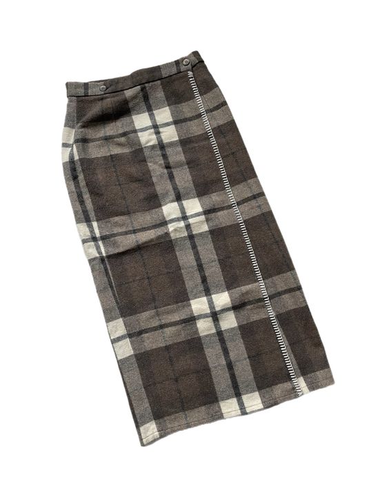 Spódnica kopertowa vintage retro Pur et Simple Jupe Isis 70% wełny M