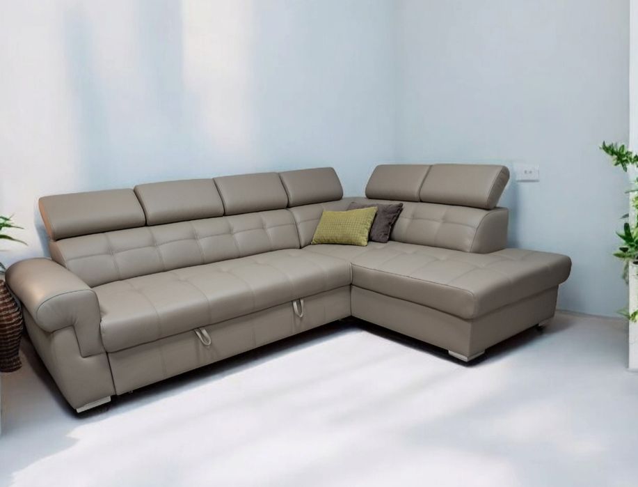 Диван шкіряний розкладний.