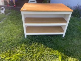 IKEA TORNVIKEN Wyspa kuchenna kremowy/dąb 126x77cm