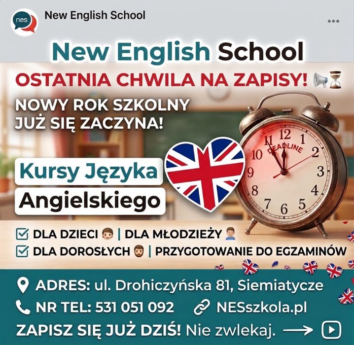 Zajecia z jezyka angielskiego, korepetycje, angielski matura egzaminy