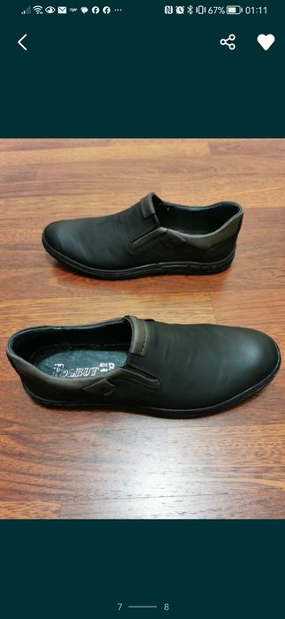 Skórzane Buty Męskie Wsuwane Lekkie Wygodne